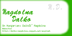 magdolna dalko business card